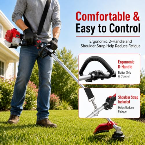 AMERISUN 26cc Gas String Trimmer 3-in-1, Weed Eater Brush Cutter