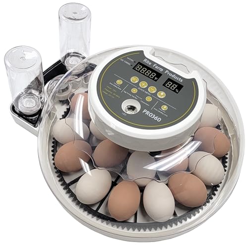 PRO 360 RITE FARM PRODUCTS 21 EGG CHICKEN INCUBATOR and HATCHER and 2 TURNER TRAYS
