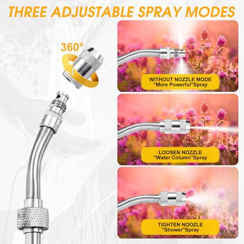 29 Inch All Metal Sprayer Wand Replacement Kit for 1/4"&1/2''&3/8" Hose