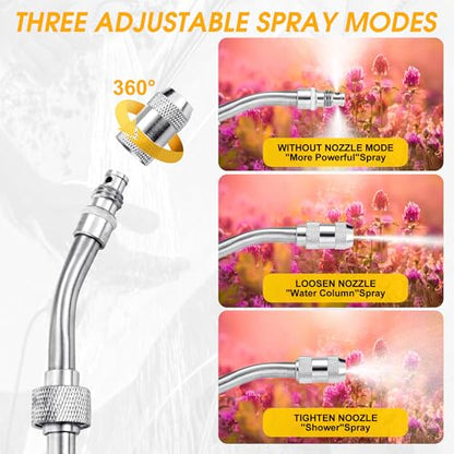 29 Inch All Metal Sprayer Wand Replacement Kit for 1/4"&1/2''&3/8" Hose