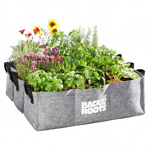 Back to The Roots Breathable Raised Bed (Provides More Oxygen to Roots), 9 Cu. Ft., No Assembly Needed, Reusable & Weatherproof