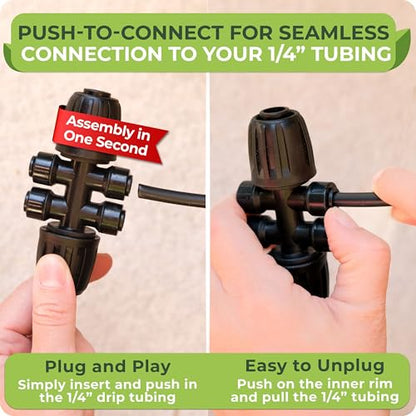 CARPATHEN 1/2" to 1/4" Quick Connect Fittings for Drip Irrigation System