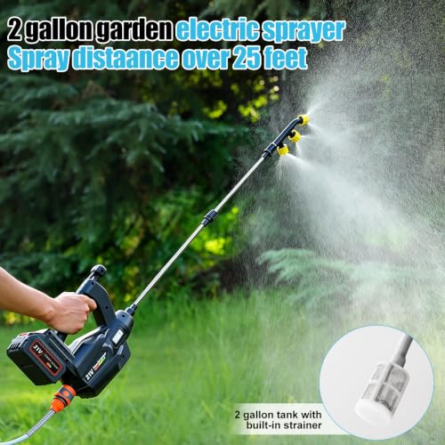 1.72 Gallon Backpack Sprayer Compatible with Ma-Kita 18V Battery