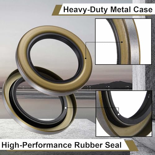 8 Pack Double Lip Grease Seal ID 2.250" x OD 3.376" - style: ID 2.250" x OD 3.376"