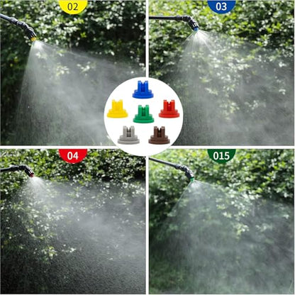 1set Spray Nozzle Tip Set 110 °Fan Shaped Nozzle Plastic Flat Fan Spray Tip 0.15-0.6mm Pore for Knapsack Sprayer Garden spray Agricultural Greenhouse Spray Equipment - size: SHAPE-A