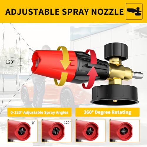 3/8'' 4800PSI Pressure Washer Hose and Gun 50FT
