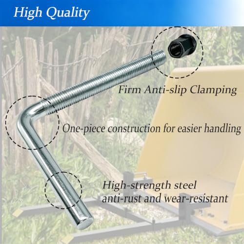 2 Pcs Clamp On Pallet Forks Bolts for Loader Bucket, Tractor Bucket