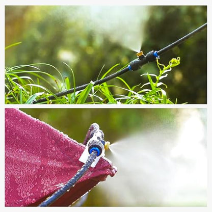 HOMENOTE Misting Cooling System, 98FT(30M) Pre-Assembled Mister Kit - size: 98FT / 30M