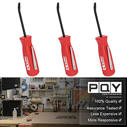 Mini Pocket Pry Bar with Pocket Clip 4.5" Length 3pcs (red) - color: red