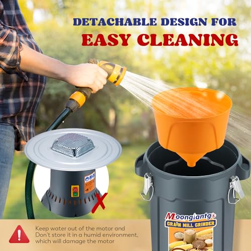 Moogiantgo Grain Mill Grinder 6.6 Gal Electric Corn Grinder 1300W Feed Mill - size: 25L