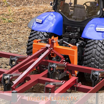 PeakPursuit 3000LBS 3 Point Quick Hitch, Orange - color: Orange