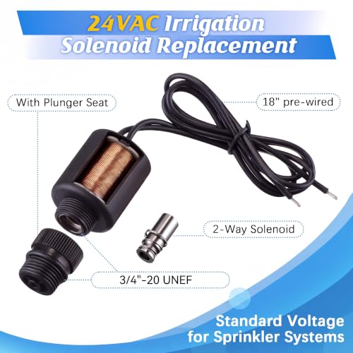 1 Pack 24VAC Irrigation Valve Solenoid Compatible with Irritrol