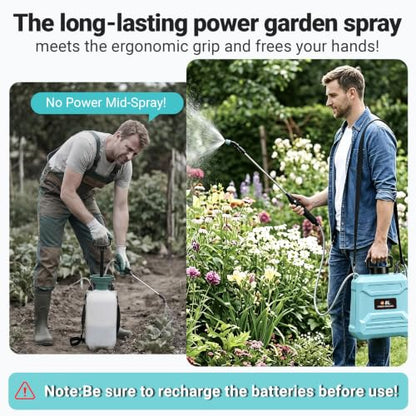 Battery Powered Sprayer 2 Gallon Powerful Electric Weed Sprayer Pump Garden