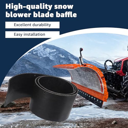 Universal Drilled Snow Plow Blade Flap 72" x 6" x 1/4"Rubber Snow Deflector