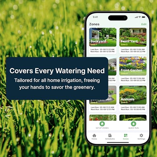 Indoor Smart Sprinkler Controller-ImoLaza Mini 6-Zone WiFi Auto Irrigation - color: White-6Z