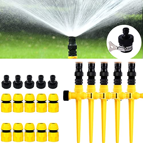 360° Rotation Auto Irrigation System Garden Lawn Sprinkler Patio - color: 5 PCS