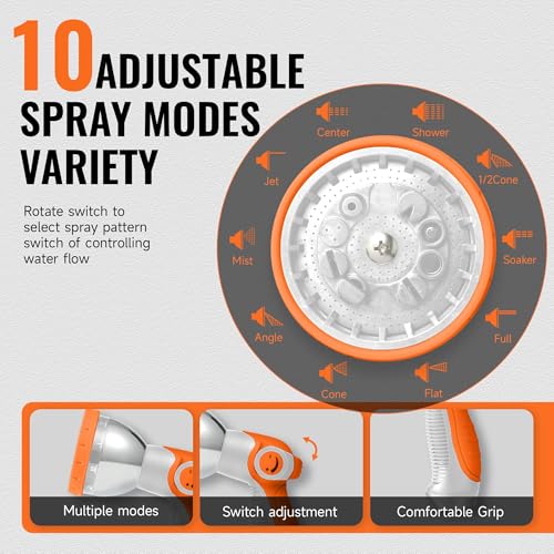 Retractable Garden Hose Reel 1/2 inch x 150 ft Wall Mounted - color: White, size: 1/2"-150FT