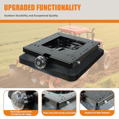 Universal Seat Suspension Kit Without Seat Slider Fit for Zero Turn Lawn Mower, Tractor, Forklift, Compatible with Most Aftermarket Seats-Same Day Shipping