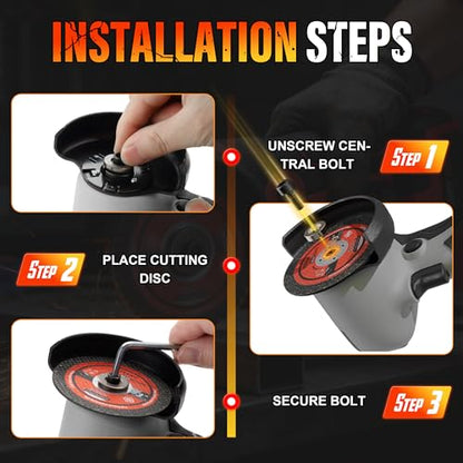 TEENO Cordless Angle Grinder 3", 21V Mini Cut-Off Tool, LCD Display, Gray - color: Grey