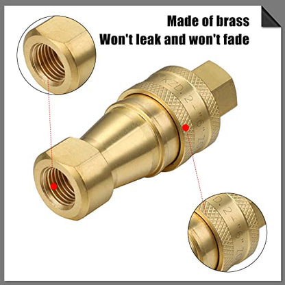 Vinsot 6 Set 2 Set 1/4" Quick Disconnect Coupler Valve for Carpet Cleaning