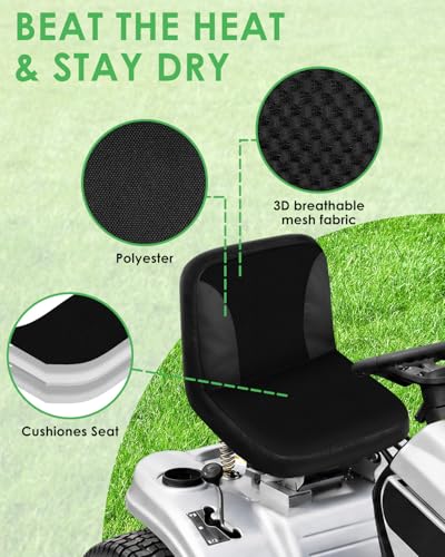 Breathable Mesh Surface Riding Lawn Mower Seat Cover Tractor Seat Cover