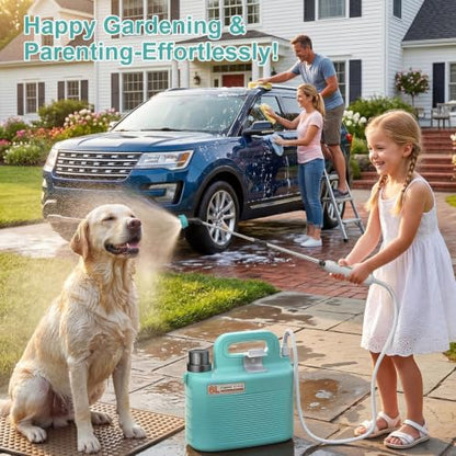 Battery Powered Garden Sprayer 1.8 Gallon, Lightweight 3 Nozzles,5 Patterns - size: 1.8gal