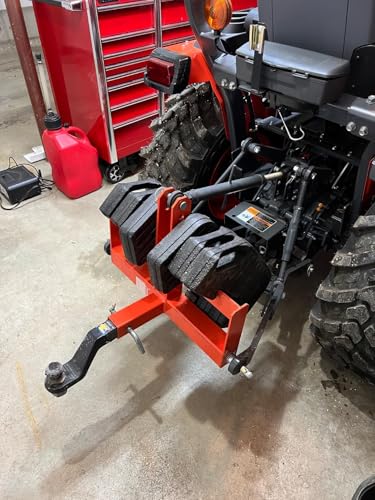 GarveeTech 3 Point Trailer Hitch with 2 in Receiver for Category 1, 3 pt Tractor Quick Hitch Drawbar Adapter Attachments with Suitcase Weight Brackets