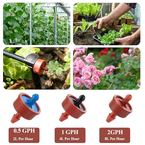 0.5 GPH Pressure Compensating Irrigation Spot Drippers,200Pcs - color: 0.5 GPH 200PCS