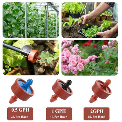 0.5 GPH Pressure Compensating Irrigation Drippers,60Pcs - color: 0.5 GPH 60PCS