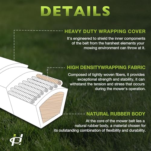885714YP Mower Deck Belt Fits Ferris 400S Series with 44"/48" Deck - size: 885714YP