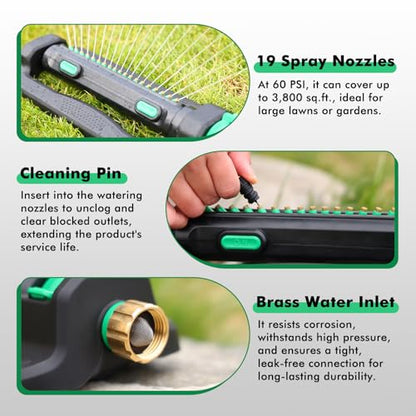 RESTMO Turbo Oscillating Sprinklers for Yard,Sprinkler with Weighted Base