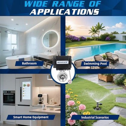 1/2" WiFi Motorized Ball Valve - Smart Water Timer Automatic Shutoff Sensor,5V DC USB Connection,Stainless Steel - size: 0.5 inch