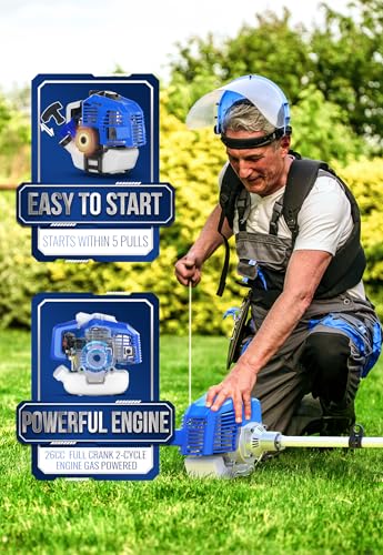 Wild Badger Power Gen2 26cc Gas String Trimmer, 17-in 3-in-1 Combo