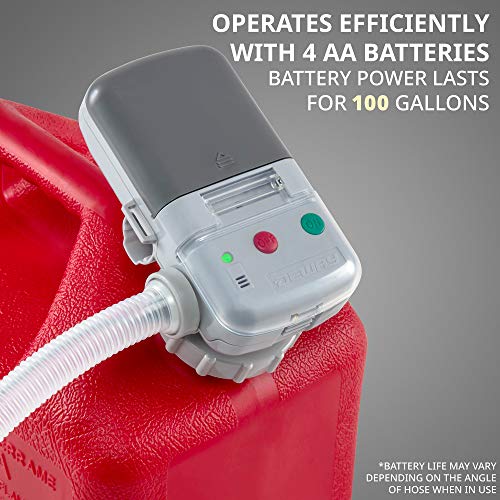 Deway Fuel Transfer Pump WAYPUMP09,AA Battery, Auto Stop, 2.4 GPM, 35" Hose - style: Auto Stop Nozzle w/ 39" Plastic Hose