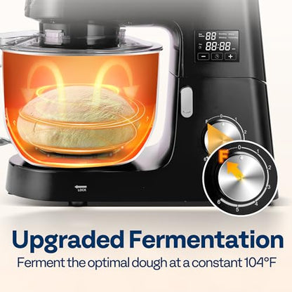 VIVOHOME 9-in-1 Stand Mixer with Fermentation & Timer, 7.5-Quart, Black - color: Black, size: 9-in-1