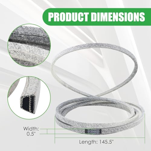 07200023 Mower Deck Belt Fit for 52" Ariens IKON X/XL/XD - size: 0.5" x 145.5"