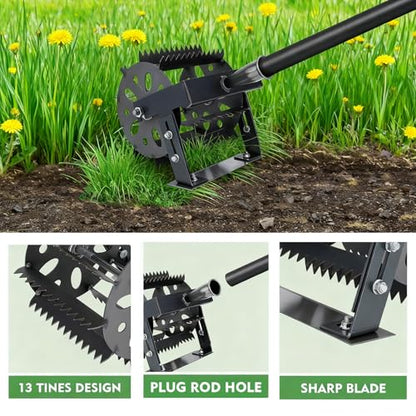 YFQDCHM 2-in-1 Heavy Duty Rotary Cultivator & Weeder Hand Tiller, 1