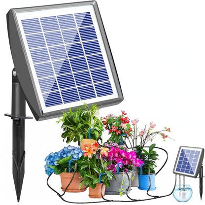 RISINGUP Solar Drip Irrigation System for 15 Potted Plants Outdoor Garden - size: 15 pots