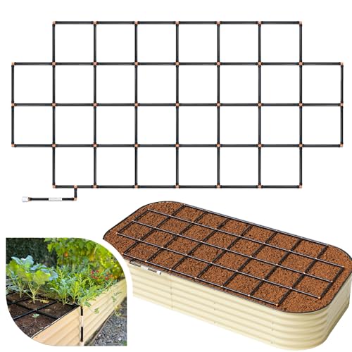 Garden Grid 4x8 | Garden Irrigation System for Raised Beds | Cornerless - size: 4x8, style: Cornerless