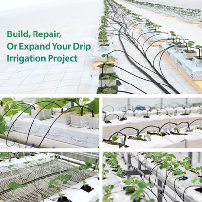 RedChili Drip Irrigation Universal 1/4" Barbed End Cap Fitting, 120 Pieces Drip System Parts Goof Plug Connectors Fits 1/4-Inch Drip Tubing Irrigation For Drip Line Connection - size: 1/4" Plug-120P