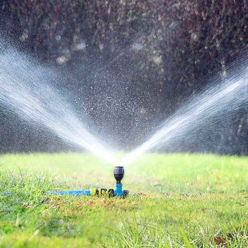 Lawn Sprinkler, Sprinklers for Yard with Metal Spike Base,Gardening Watering System for Small Medium Yard, 2 Pattern - color: Black