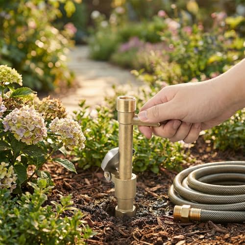 QWORK 2 Sets G3/4 BSP Brass Quick Coupler Valves – Compatible Keys for Lawn, Garden & Irrigation Systems - size: 3/4 inch