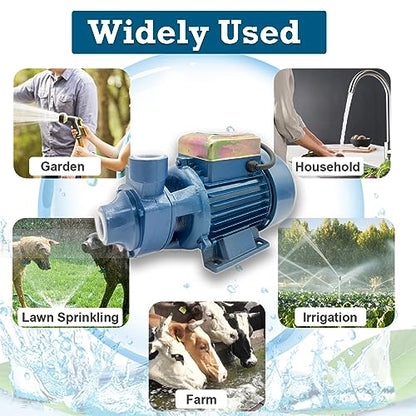 Water Transfer Pump 110V Electric Water Booster Pump 1/2 HP 554GPH Industrial Centrifugal Clean Water Pump For Pool Pond Water Transfer Pressure Tank Water Filling ，Irrigation,Household Water Supply - style: 1/2 HP Water Booster Pump