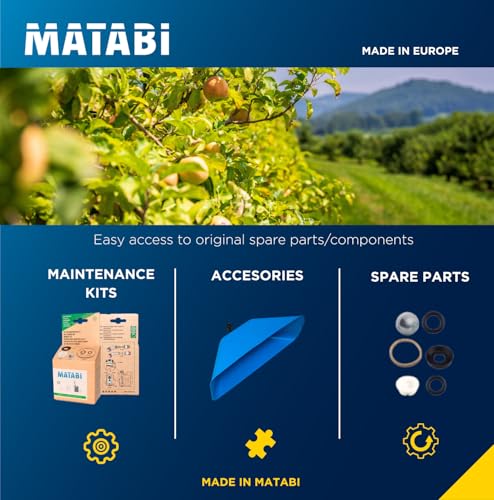 Matabi - Evolution 16 Backpack Sprayer - 4 Gal Capacity - Stainless Steel Handle - Versatile Nozzles - Professional Use - Pressure Regulator - Ideal for Over 400m² - Weed Sprayer