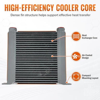 AH1012T-CA Hydraulic Air Oil Cooler 12V DC 100L/min 2MPa