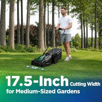 17.5" 40V Brushless Cordless Lawn Mower for Medium Yards - size: 17.5 Inch