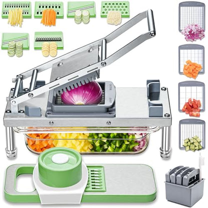 Vegetable Chopper Veggie Cutter Onion Food Potato Tomato Dicer With Blade - color: 10 Blade