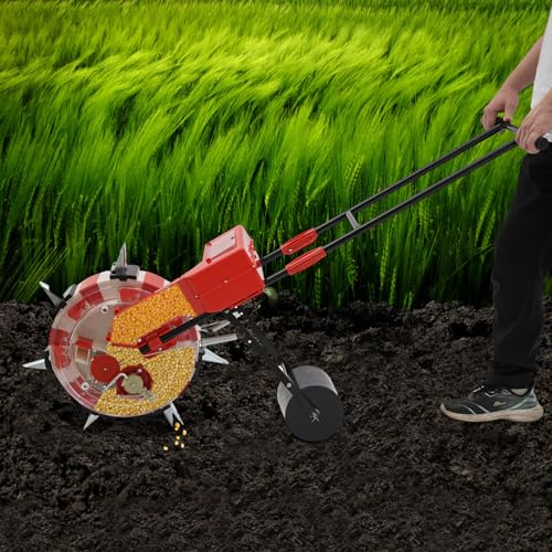 7-Nozzles Manual Seeding Machine Seeder Planter Hand-Push Seeder Garden Seeder