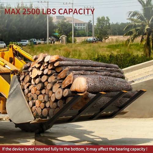 YITAMOTOR 2500lbs Clamp on Debris Forks Fits 48'' Tractor Bucket Loader - size: 4 Debris Forks