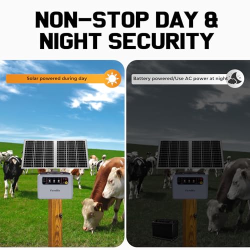 6-12KV Adjustable Output 30 Miles 1.5J Solar Electric Fence Charger - color: Gray